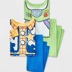 NWT Toddler Boys' 4pc Snug Fit Toy Story Cotton Pajama Set - Green 18 Months